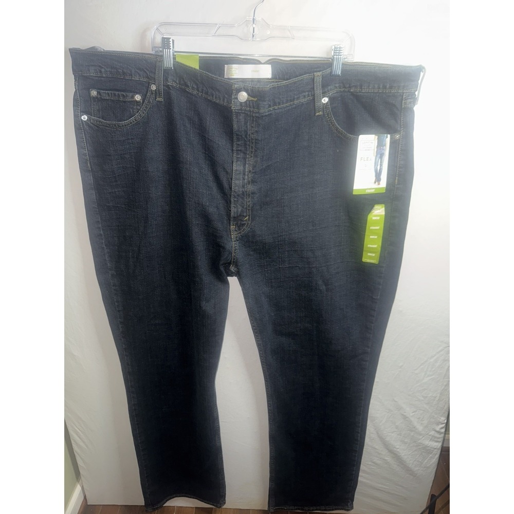 Levi Strauss Straight Jeans Adult Unisex Size 50X32 Blue Signature Gold Flex NWT